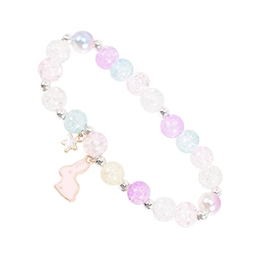 ORFOFE Bunte Perlen Armband Mädchen mit Bunny Anhänger Freundschaftsarmband Beaded Bracelet Geschenk für Tochter Freundin Ostern Geburtstag von ORFOFE