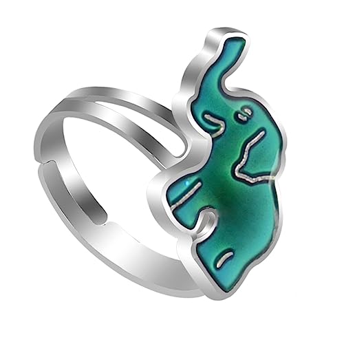 ORFOFE Cartoon Ring Verstellbar Thermochromatisch Stimmungsändernd Kreativer Modeschmuck Langlebig Rostfrei Vielseitig Tragbar für Jungen und Mädchen Geschenkidee von ORFOFE