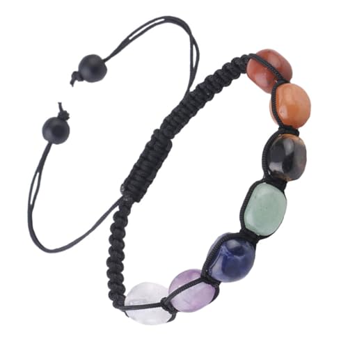 ORFOFE Chakra Edelstein Armband Verstellbar Handgeflochtenes Naturstein Schmuckstück Elegant Heilendes Stretcharmband für Damen und Herren Modisches Accessoire für Meditation und Alltag von ORFOFE