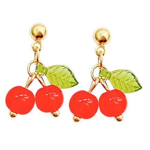ORFOFE Cherry Ohrhänger Damen Leicht und Angenehm Alltagsohrringe Modisch für Frauen und Mädchen Kreative Tropfenohrringe Passend zu Verschiedenen Outfits und Anlässen ORFOFE Cherry Ohrhänger Damen Leicht und Angenehm Alltagsohrringe Modisch für Frauen und Mädchen Kreative Tropfenohrringe Passend zu Verschiedenen Outfits und Anlässen von ORFOFE