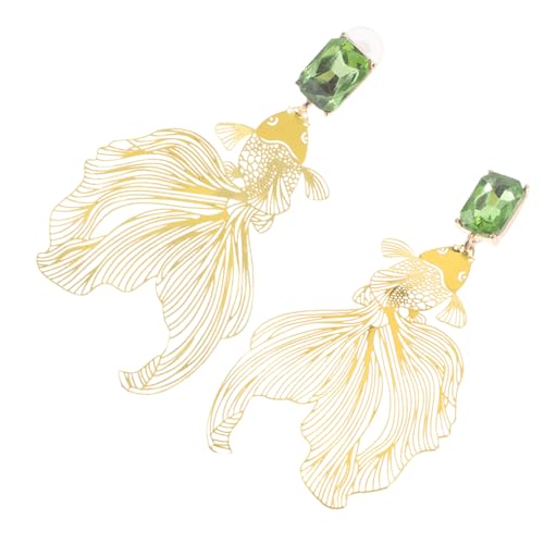 ORFOFE Chinesische Stil Fisch Ohrringe Damen Ohrschmuck Handgefertigt Modisch für Alltag Fest Fotorequisite von ORFOFE