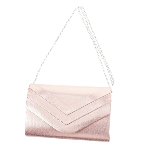 ORFOFE Damen Abendtasche aus Samtigem Material Kompakte Clutch für Bankett Dinner und Tanzveranstaltungen Modische Handtasche in Rosa Praktische Aufbewahrung für Wichtige Utensilien von ORFOFE