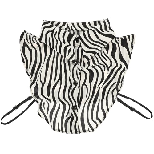 ORFOFE Damen Fake Collar Abnehmbar Baumwollkragen Zebra Muster Modischer Dekokragen für Pullover Kleider und Jacken Vielseitiger Falscher Kragen für Formelle Anlässe Zufällige Farbe von ORFOFE