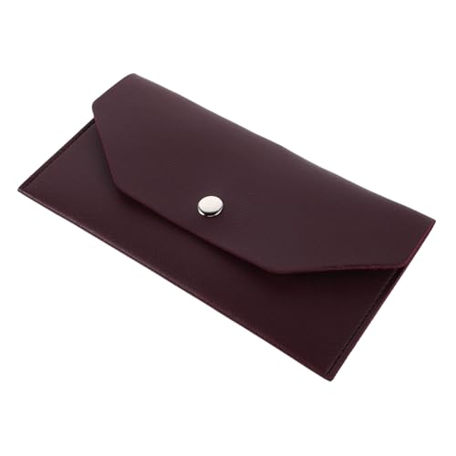 ORFOFE Damen Geldbörse aus Kunstleder mit Sicherem Druckknopf Schlanker Geldbeutel für Karten Münzen und Bargeld Wiederverwendbarer Organizer mit Praktischem Flip-Design in Dunkelbraun von ORFOFE