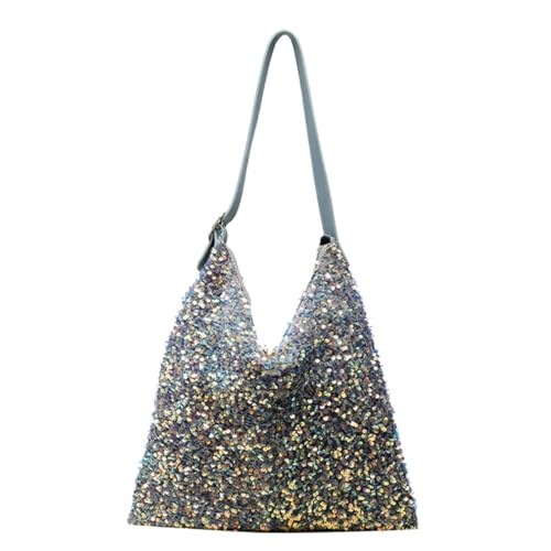 ORFOFE Damen Schultertasche mit Pailletten Modische Single-shoulder Bag Kompakte Outdoor Storage Bag Vielseitig Tragbare Umhängetasche für Alltag und Freizeit Feine Verarbeitung von ORFOFE
