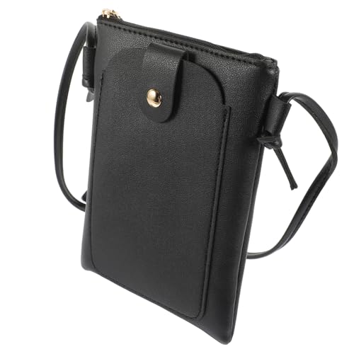 ORFOFE Damen Umhängetasche Handytasche aus Langlebigem Material Modische Crossbody Bag für Mädchen Praktische Schultertasche für Alltag Shopping Freizeit Vielseitig Einsetzbar Schwarzes von ORFOFE