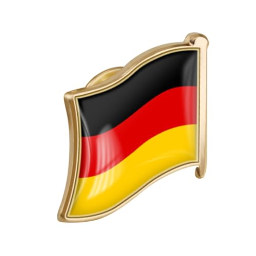 ORFOFE Deutsche Flagge Brosche aus Metall Lapel Pin Stabile Langlebige Anstecknadel Geeignet für Rucksäcke Schals Herren Anzug Modisches Accessoire von ORFOFE