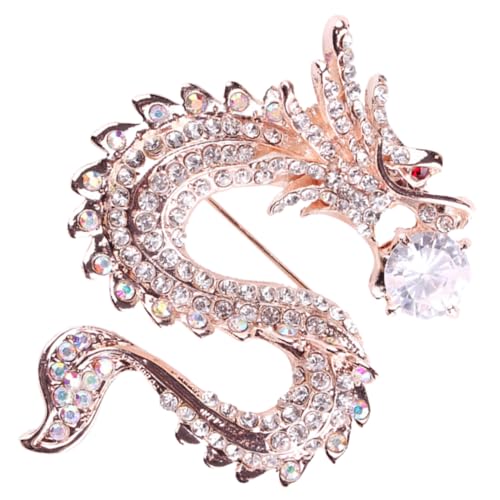 ORFOFE Drachenbrosche Chinesischer Stil Leichte Metallbrosche Modisches Schmuckaccessoire für Damen und Herren als Glücksbringer und Geschenk zum Chinesischen Neujahr von ORFOFE