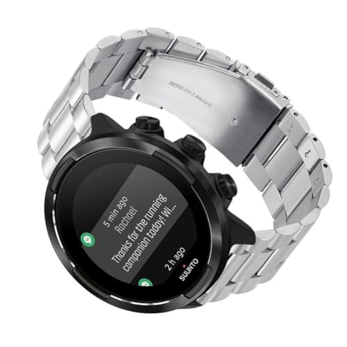ORFOFE Edelstahl Uhrenarmband Ersatzband für Smartwatch Robustes Metall Armband mit Ergonomischer Form Nahtlos Geschweißt Langlebig und Hautfreundlich Einfach zu Montieren Silberfarben von ORFOFE
