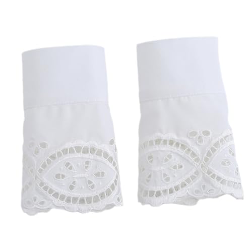 ORFOFE Elastische Spitzen armstulpen mit Floraler Spitze Elegante Dekorative Ärmelmanschetten Feine Netzstoff verzierung Fingerlose Spitzen handgelenksschmuck für Damen von ORFOFE