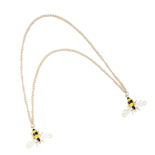 ORFOFE Elegante Bienen brosche aus Legierung mit Ketten design Modische Anstecknadel für Kleidung Pullover Taschen Vielseitiges Accessoire für Damen Retro Stil Auffälliger Lapel Pin von ORFOFE