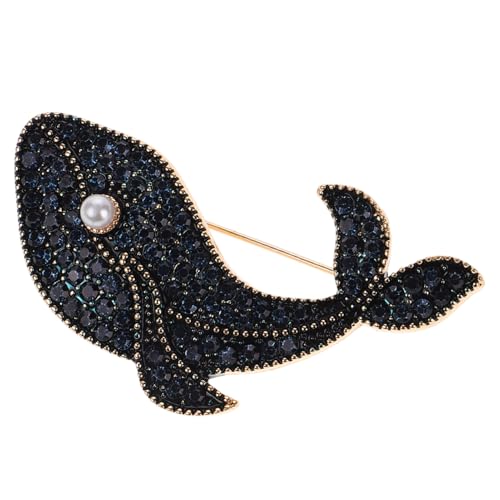 ORFOFE Elegante Blaue Wal brosche mit Strass Anstecknadel für Damenkleidung Modisches Accessoire für Formelle Anlässe Geschenkidee zu Valentinstag und Muttertag ORFOFE Elegante Blaue Wal brosche mit Strass Anstecknadel für Damenkleidung Modisches Accessoire für Formelle Anlässe Geschenkidee zu Valentinstag und Muttertag von ORFOFE