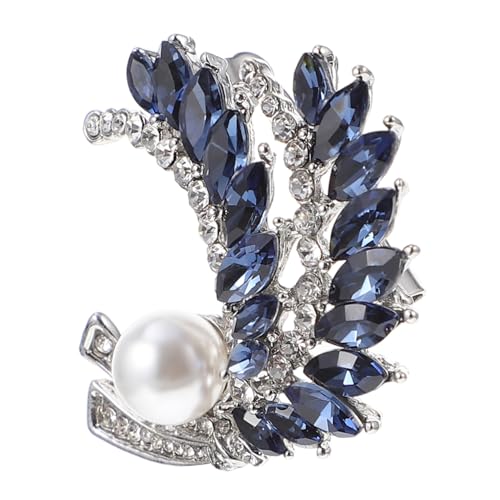 ORFOFE Elegante Damen Brosche Weizenform mit funkelnden Steinen Verziert Modische Anstecknadel für Kleidung und Stola Leichte Langlebige Legierung Stilvolle und Komfortable von ORFOFE