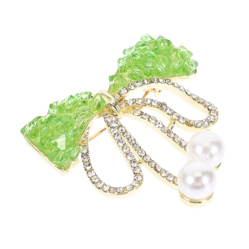 ORFOFE Elegante Damen Brosche mit Vollverzierten Strasssteinen Modische Schleifen anstecknadel für Kleidung und Mäntel Ausgefallene Kristallbrosche im Vintage stil für Besondere Anlässe von ORFOFE