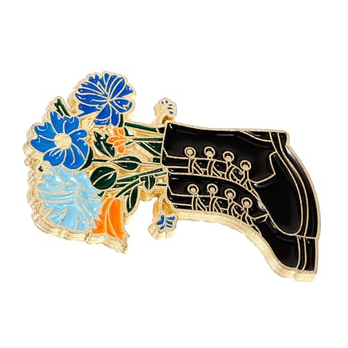 ORFOFE Elegante Damen brosche Blumen stiefel Design Metall Anstecknadel für Kleidung Rostbeständig Leicht Modische Lapel Pin für Party Business Geschenkidee zu Muttertag und Geburtstag von ORFOFE