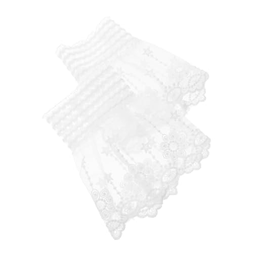 ORFOFE Elegante Handgelenkmanschetten mit Floralem Muster Dehnbare Fake Lace Ärmel Abnehmbare Falsche Manschetten für Damen Vielseitiges Schmuckzubehör für Hochzeit Party Brautjungfern von ORFOFE
