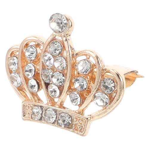 ORFOFE Elegante Kronenbrosche mit Funkelnden Strasssteinen Feine Legierung Vielseitiger Anstecker für Jacken Schals und Anzüge Modische Schmucknadel für Damen und Herren bei Hochzeiten von ORFOFE