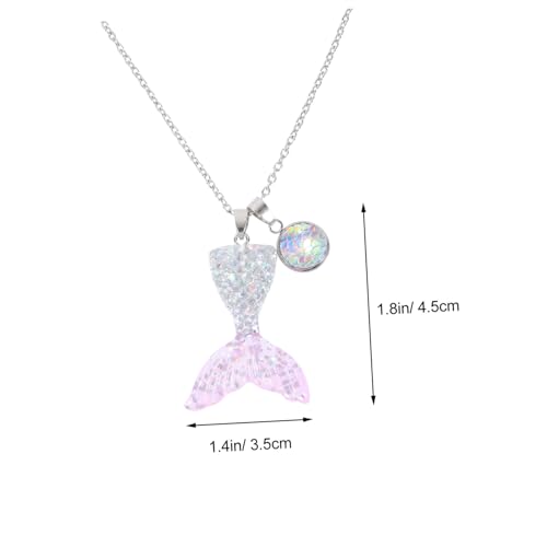 ORFOFE Elegante Meerjungfrau flossen halskette mit Farbverlaufendem Anhänger Modischer Schmuck für Mädchen Langlebiges Material Einzigartiges Design für Partys und Alltag von ORFOFE