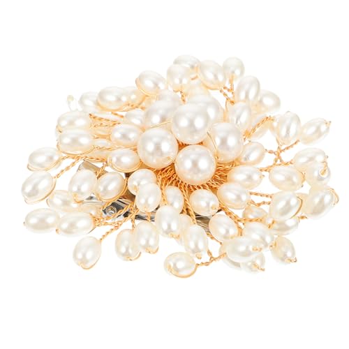 ORFOFE Elegante Perlen brosche Anstecknadel für Damen Hochzeits Braut corsage Glänzende Verschleißfeste Perlenbrosche Vielseitig Tragbar für Kleidung Abendkleider und Taschen von ORFOFE