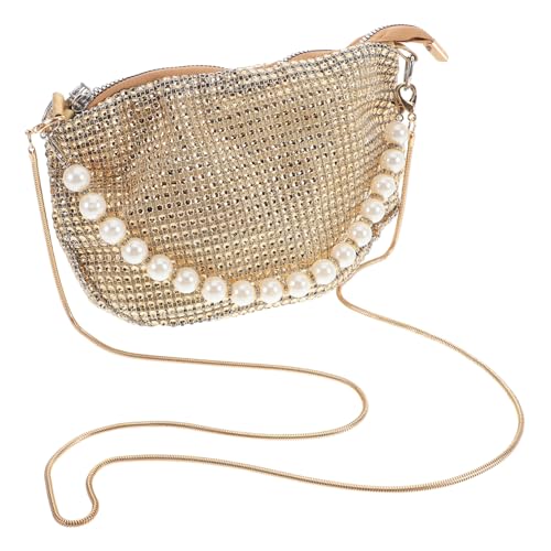ORFOFE Elegante Schultertasche Damen mit Perlenbesatz Handtasche für Party und Frühling Chic und Vielseitig als Abendtasche und Modisches Accessoire von ORFOFE