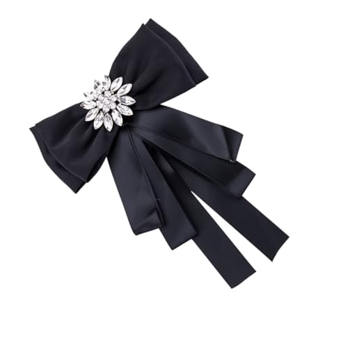 ORFOFE Elegante Schwarze Schleifenbrosche mit Strasssteinen Kreative Damen bowknot brosche Modische Anstecknadel für Hemd Kleid Hochzeit und Party Stilvolles Schmuckaccessoire ORFOFE Elegante Schwarze Schleifenbrosche mit Strasssteinen Kreative Damen bowknot brosche Modische Anstecknadel für Hemd Kleid Hochzeit und Party Stilvolles Schmuckaccessoire von ORFOFE
