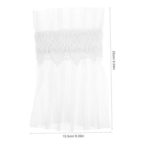 ORFOFE Elegante Spitzen armstulpen mit Rüschen Abnehmbare Dekorative Falsche Ärmel Manschetten für Damen Vielseitiges Mode accessoire für Braut Steampunk und Festliche Anlässe Weiß von ORFOFE