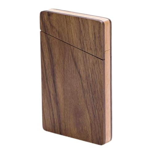 ORFOFE Eleganter Holz visitenkartenhalter aus Walnussholz Schlankes Leichtes Design Große Kapazität für Herren Praktischer Business Card Case als Stilvolles Firmengeschenk von ORFOFE