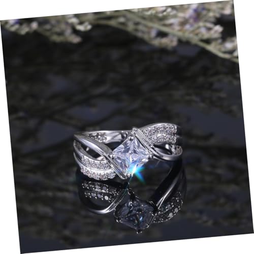 ORFOFE Eleganter Unisex Zircon Ring Weiß Modischer Finger Schmuck Stilvolle Fingerdekoration Komfortabler Fingerring Für Damen Herren Alltag Und Besondere Anlässe von ORFOFE