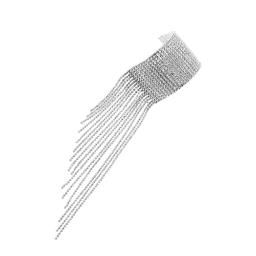 ORFOFE Elegantes Breites Strass wickelarmband für Damen Modisches Kristallarmband mit Quasten Hautfreundlich und Langlebig Vielseitiges Schmuckstück für Alltag und Besondere Anlässe von ORFOFE