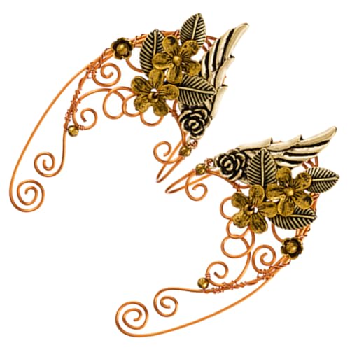 ORFOFE Elfen Ohrmanschetten Ohrringe Metall Schmuck für Frauen und Teens Handgefertigt Elegantes Design für Cosplay Halloween Partys Hochzeiten Festliche Anlässe von ORFOFE