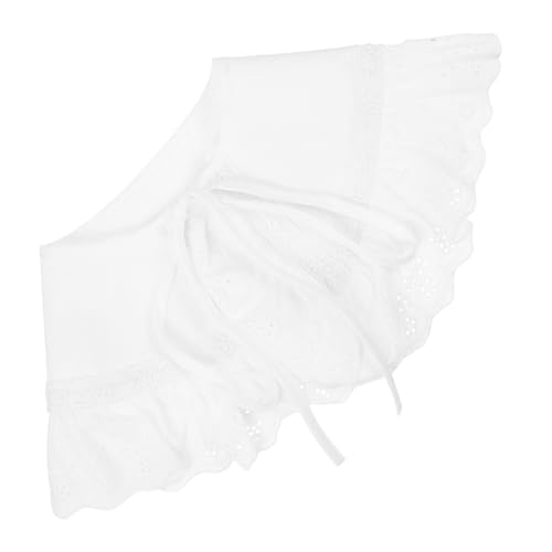 ORFOFE Falscher Kragen Damen Baumwolle All Match Holzornament Spitze Blusenkragen Abnehmbar Kreativer Krageneinsatz für Frühling Herbst Mode von ORFOFE