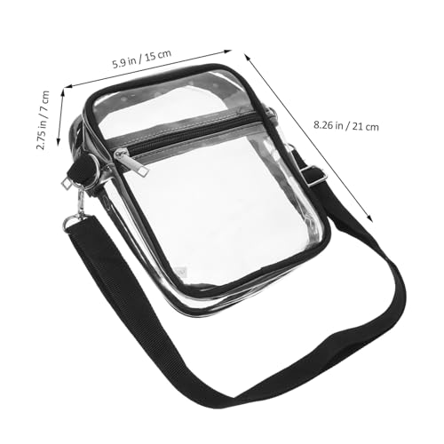 ORFOFE Fashion Transparente Umhängetasche Damen Mini Crossbody Bag Schwarz Leicht Großes Fassungsvermögen Alltag Bar Club Freizeit von ORFOFE