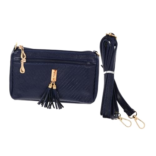 ORFOFE Fashionable PU Crossbody Bag Damen Umhängetasche mit Kreativer Quastenverzierung Leichte Schultertasche in Elegant und Langlebig für Alltag und Freizeit von ORFOFE