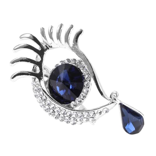 ORFOFE Feine Strassbrosche mit Kreativem Augen design Modische Silberne Anstecknadel für Damen Elegantes Kleidungsaccessoire Langlebig und Auffällig für Besondere Anlässe und Geschenke von ORFOFE