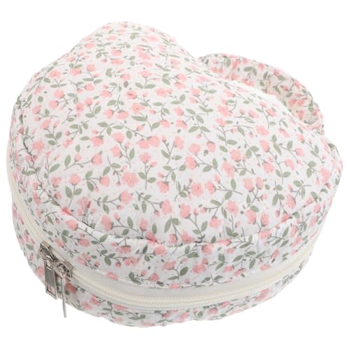 ORFOFE Floral Makeup Organizer Tasche für Damen Große Kapazität Reise Kosmetiktasche Handlich mit Exklusivem Blumenmuster Modisch und Tragbar für Alltag und Urlaub von ORFOFE