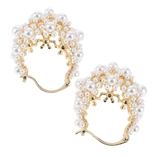 ORFOFE Französisches Design mit Hohlem Korb und Falschen Perlen Leichte Creolen für Alltag und Partys Modischer Schmuck für Frauen von ORFOFE