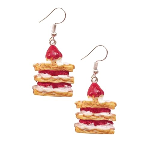 ORFOFE Frauenohrhänger Erdbeer Design Handgefertigte Langlebige und Stilvolle Ohrschmuck Farbecht Verstellbar für Geburtstag Hochzeit Feier Alltag Geeignet von ORFOFE