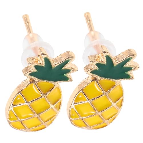 ORFOFE Fruchtige Ohrstecker Damen Ohrringe mit Ananas Design Eleganter Sommerschmuck Modisch Farbenfroh für Party und Alltag Geeignet von ORFOFE