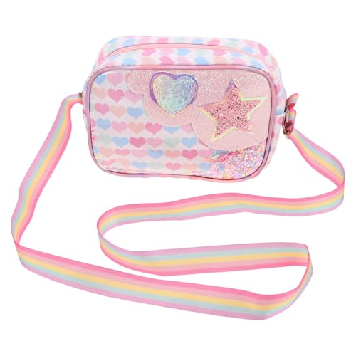 ORFOFE Glitzernde Mädchen Crossbody Tasche Großes Fassungsvermögen Verstellbarer Schulterriemen Umhängetasche Leicht Alltag Schule Festliche Anlässe von ORFOFE