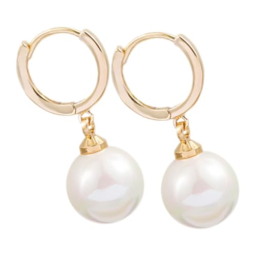 ORFOFE Goldene Perlenohrringe Damen Stilvolle Dangle Pearl Earrings Modische Statement Tropfenohrringe Leicht und Hautfreundlich Geschenkidee für Alltag und Besondere Anlässe von ORFOFE