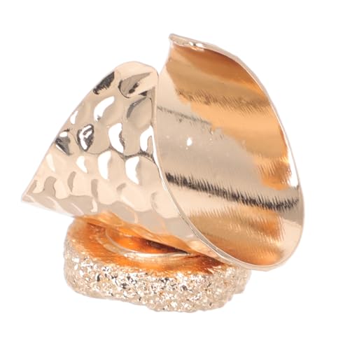 ORFOFE Goldplattierter Damenring mit Natürlichem Grünem Edelstein Unregelmäßiger Rohstein Feine Verarbeitung Langlebiges Party handschmuck accessoire Geschenk zu Geburtstag und von ORFOFE