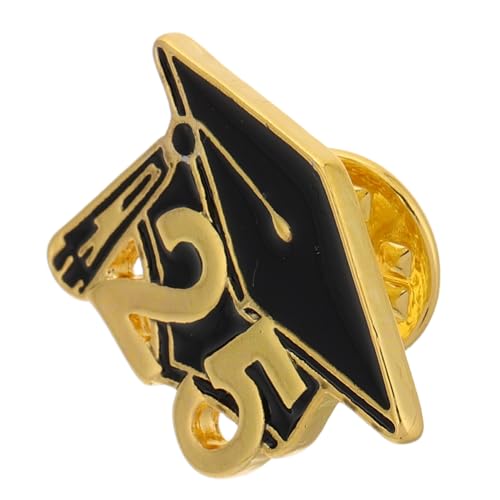 ORFOFE Graduationsbrosche Metall Anstecknadel Doktorhut Stilvoll Veredeltes Design für Abschlussfeier Akademische Auszeichnung Erinnerungsstück von ORFOFE