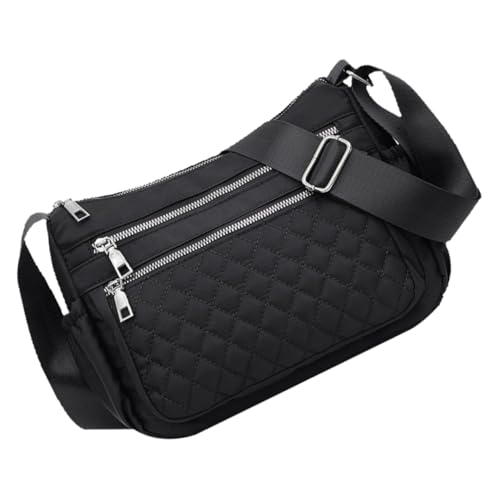 ORFOFE Große Canvas Damen Umhängetasche mit Mehreren Fächern Leichte Kleine Schultertasche Verstellbarer Gurt Modische Crossbody Messenger Bag für Alltag Reisen und Shopping von ORFOFE