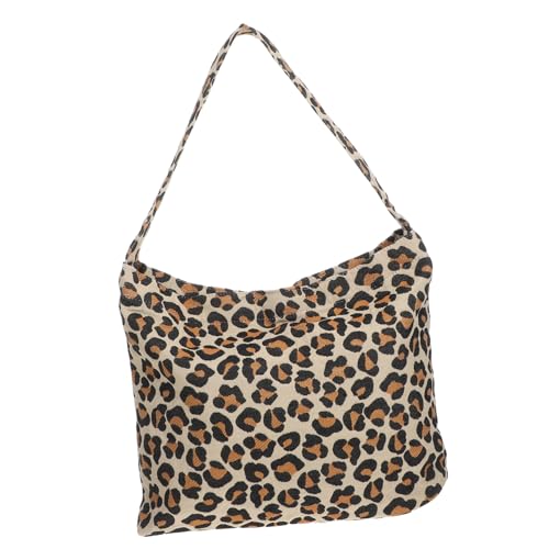 ORFOFE Große Damen Schultertasche Leopardmuster Retro Stil Stoff Leicht Atmungsaktiv Modisch Für Alltag Party Einkaufen Geschenkidee von ORFOFE