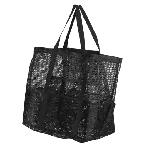 ORFOFE Große Mesh Strandtasche Damen Netz Beach Bag mit Reißverschluss Praktisch Robust Vielseitig für Schwimmen Reisen und Einkauf Wasserabweisend und Langlebig als Strand Sporttasche von ORFOFE