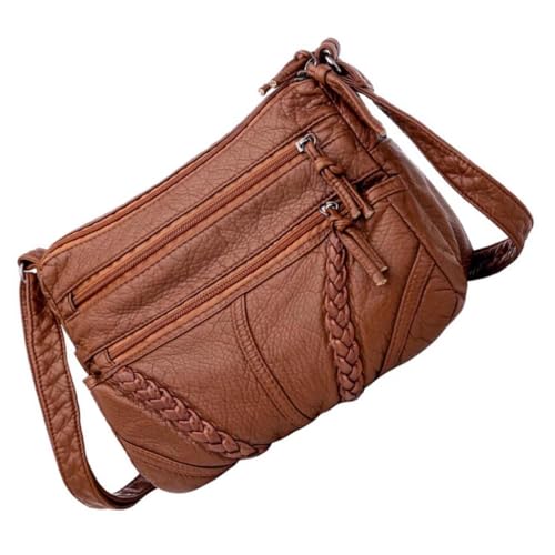ORFOFE Große PU Schultertasche Damen Modische Umhängetasche mit Weichem Material Geräumige Crossbody Bag für Alltag Büro Geeignet für Frauen und Mädchen von ORFOFE