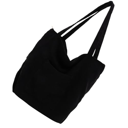 ORFOFE Große Tote Bag Damen Schultertasche aus Weichem Material mit Hoher Kapazität Praktische Einkaufstasche für Strand Reisen Alltag Modische Umhängetasche in Schwarz von ORFOFE