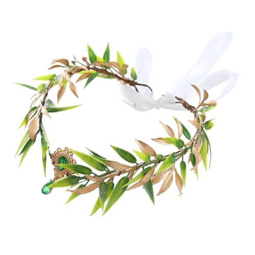 ORFOFE Grüner Haarreif Damen Barocker Vintage Haarreifen aus Robustem Leichtes Komfortables Haarschmuck Accessoire für Hochzeit Party Cosplay und Festliche Anlässe von ORFOFE
