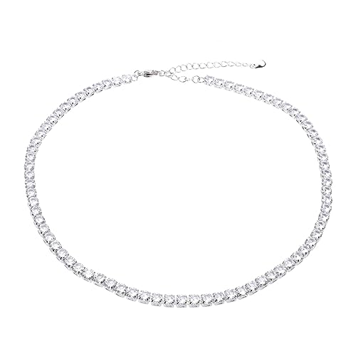 ORFOFE Halskette für Damen Platinweiße Steine Modischer Clavicle Schmuck für Besondere Anlässe und Boho Inspirierter Stil ORFOFE Halskette für Damen Platinweiße Steine Modischer Clavicle Schmuck für Besondere Anlässe und Boho Inspirierter Stil von ORFOFE