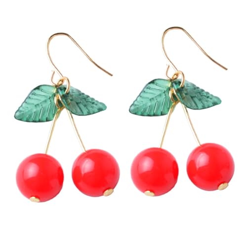 ORFOFE Handgefertigte Ohrringe Damen Ohrhänger aus Leichte Tropfen ohrringe in Leuchtendem Rot Modischer Ohrschmuck für Alltag und Geschenk von ORFOFE